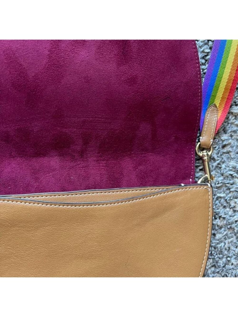 Coach Rainbow Semi-Circle Flap Crossbody Bag Limited Edition Pride Crossgrain - Picture 7 of 7